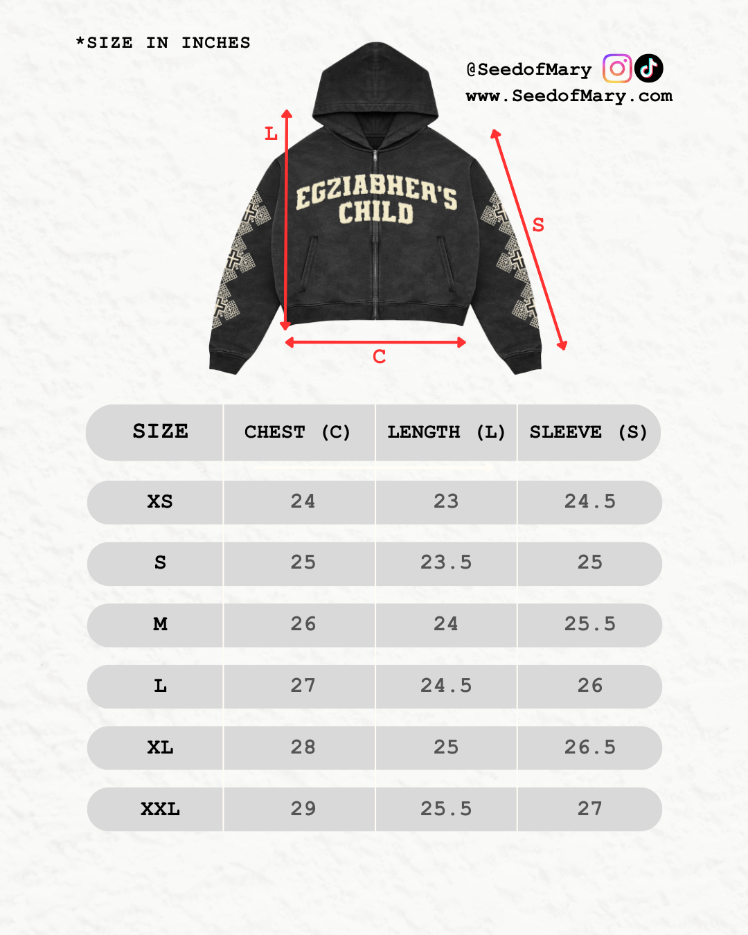 EGZIABHER’S CHILD (GOD'S CHILD) Black Hoodie
