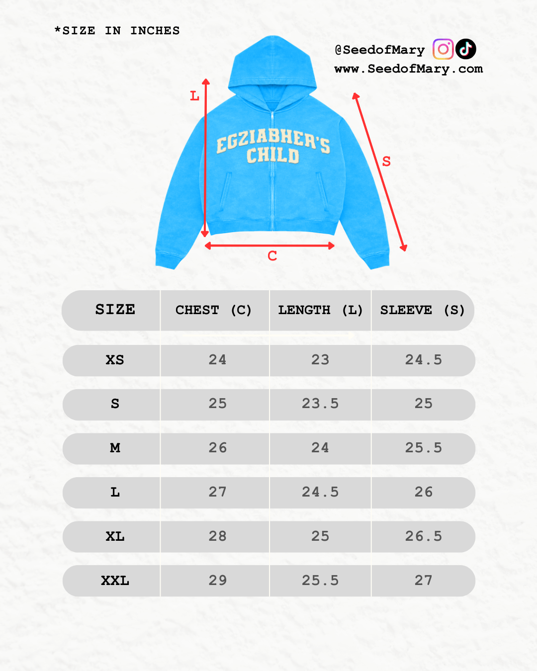 EGZIABHER'S CHILD (GOD’S CHILD) Blue Hoodie