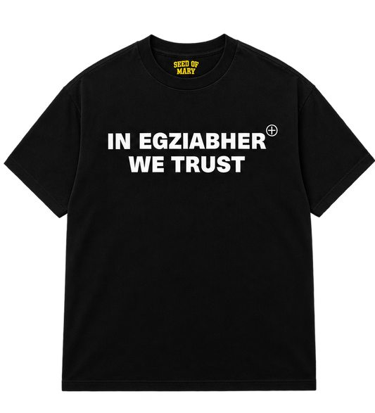 IN EGZIABHER (GOD) WE TRUST Black Tee