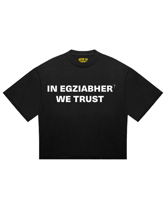 IN EGZIABHER (GOD) WE TRUST Black Tee