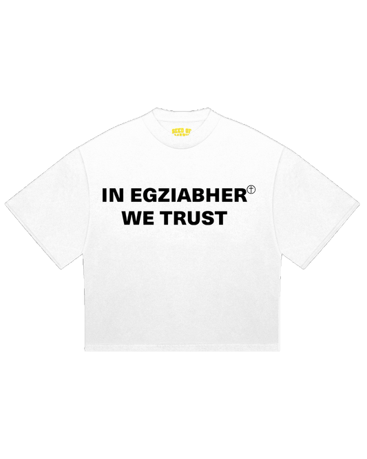 IN EGZIABHER (GOD) WE TRUST White Tee